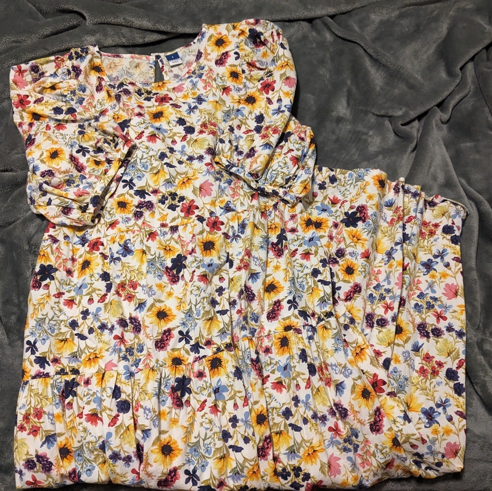 Old navy mom and me matching spring sunflower dress